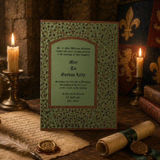 Middeleeuwse Verluchte Manuscript Wijnstok Bladsti Kaart