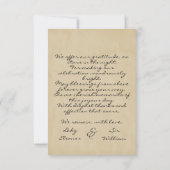 Middeleeuwse verzegelde waszegel bruiloft bedankje bedankkaart (Achterkant)