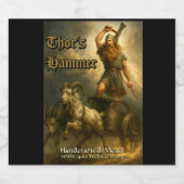 Middeleeuwse Viking God Thor Sjabloon Bier Etiket (Enkel label)