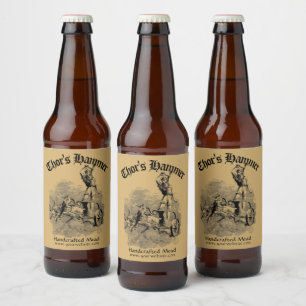  middeleeuwse Viking Thor Sjabloon Bier Etiket
