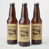 middeleeuwse Viking Valkyrie Sjabloon Bier Etiket (Flessen)