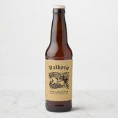 middeleeuwse Viking Valkyrie Sjabloon Bier Etiket (Voorkant)