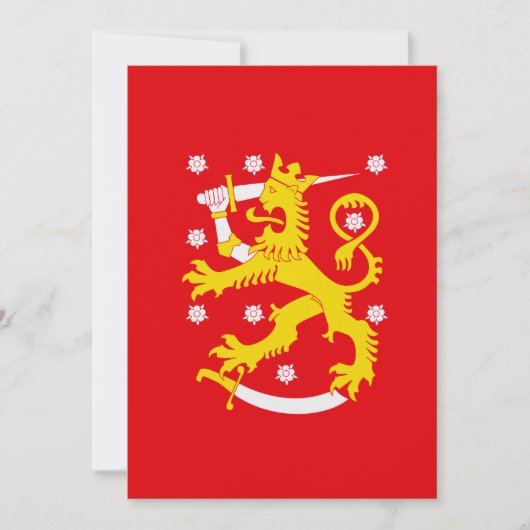 Middeleeuwse vlag van Finland Kaart (Voorkant)