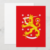 Middeleeuwse vlag van Finland Kaart (Voorkant / Achterkant)