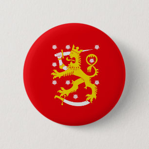 Middeleeuwse vlag van Finland Ronde Button 5,7 Cm