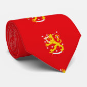 Middeleeuwse vlag van Finland Stropdas (Opgerold)