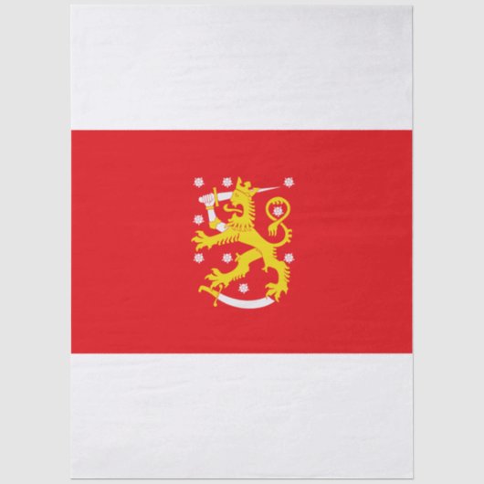 Middeleeuwse vlag van Finland Tissuepapier (Voorkant)
