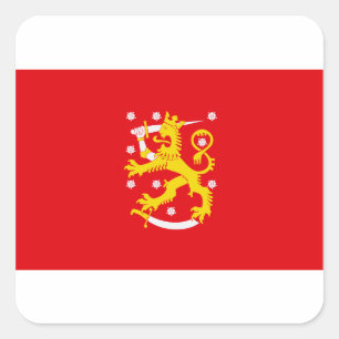 Middeleeuwse vlag van Finland Vierkante Sticker