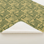 Middeleeuwse vogels en leeuwen sherpa deken (3/4)