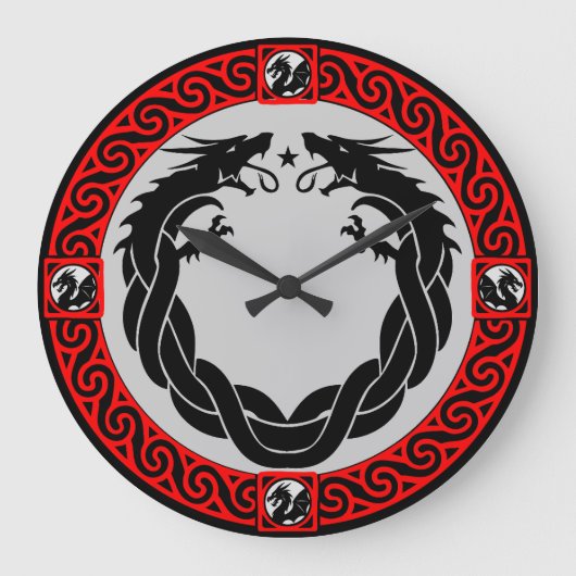 Middeleeuwse Vuurdraak Klok (Voorkant)