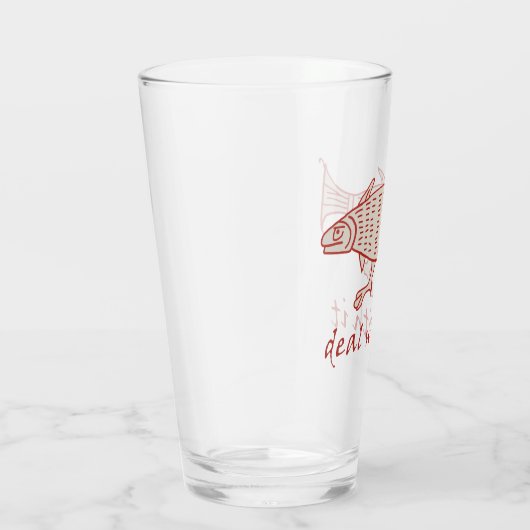 Middeleeuwse Walking Fish Glass Tumbler (Rechts)