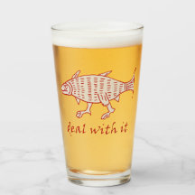Middeleeuwse Walking Fish Glass Tumbler