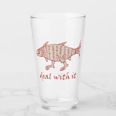 Middeleeuwse Walking Fish Glass Tumbler (Voorkant)