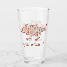 Middeleeuwse Wandelende Vis Glazen Tumbler