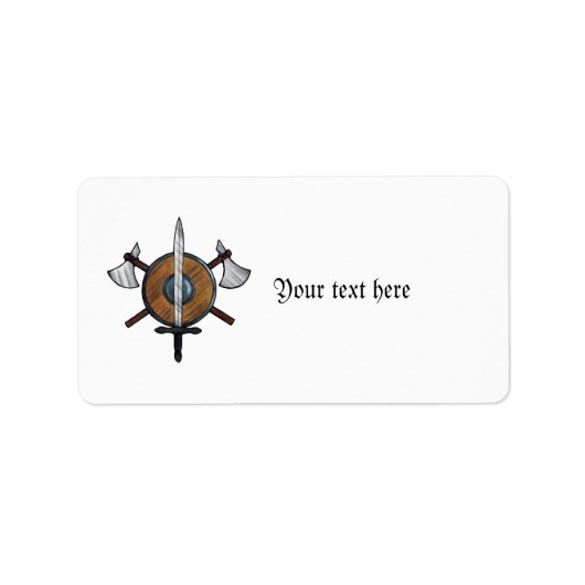 Middeleeuwse wapens etiket (Voorkant)