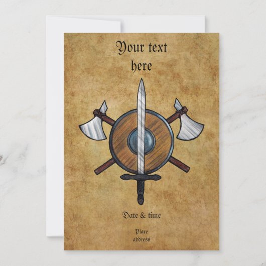 Middeleeuwse wapens kaart (Voorkant)