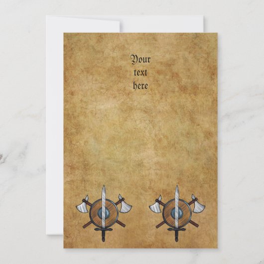 Middeleeuwse wapens kaart (Achterkant)