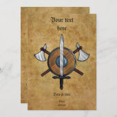 Middeleeuwse wapens kaart (Voorkant / Achterkant)