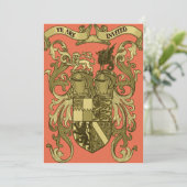 Middeleeuwse wapenweddenschappen kaart (Staand voorkant)