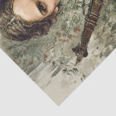 Middeleeuwse Warrior Woman Fantasy Decoupage Papie Tissuepapier (Detail)