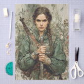 Middeleeuwse Warrior Woman Fantasy Decoupage Papie Tissuepapier (Craft)