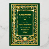  "middeleeuwse" weddenschap folie uitnodiging (Voorkant)