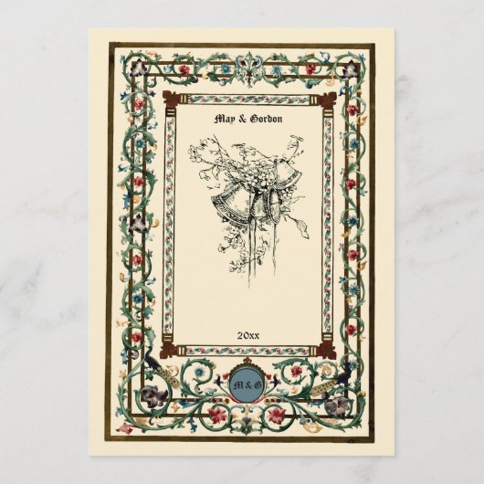 "middeleeuwse" weddenschap menu (Achterkant)