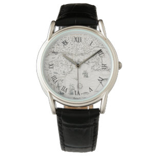 Middeleeuwse Wereldkaart Quebec Nouvelle-France Am Horloge