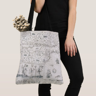 Middeleeuwse Wereldkaart Quebec Nouvelle-France Am Tote Bag