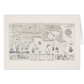 Middeleeuwse Wereldkaart Quebec Nouvelle-Frankrijk