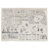 Middeleeuwse Wereldkaart Quebec Nouvelle-Frankrijk Groot Cadeauzakje (Voorkant)