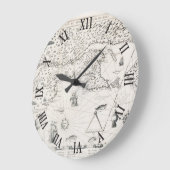 Middeleeuwse Wereldkaart Quebec Nouvelle-Frankrijk Grote Klok (Hoek)