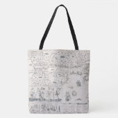 Middeleeuwse Wereldkaart Quebec Nouvelle-Frankrijk Tote Bag (Voorkant)