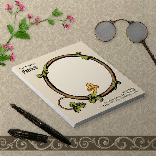 Middeleeuwse wijnstokken acanthus huis/werk CC1109 Notitieblok