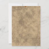  middeleeuwse Woodcut Gothic Wedding nodigt uit Kaart (Achterkant)