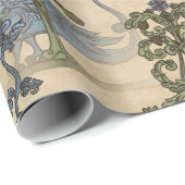 Middeleeuwse Yule Dragon betegeld Cadeaupapier (Rol Hoek)