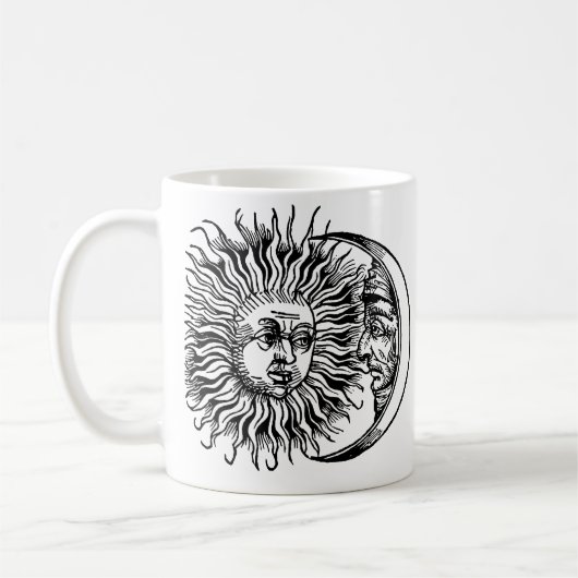 Middeleeuwse zon en maan koffiemok (Links)
