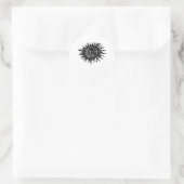 Middeleeuwse zongravure - Whimsigoth Esthetisch - Ronde Sticker (Tas)