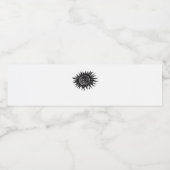 Middeleeuwse zongravure - Whimsigoth Esthetisch - Waterfles Etiket (Enkel label)