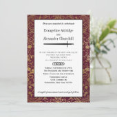 Middeleeuwse Zwaard Elegante Tafelblad Gamer Weddi Kaart (Staand voorkant)