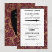 Middeleeuwse Zwaard Elegante Tafelblad Gamer Weddi Kaart (Voorkant / Achterkant)