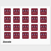 Middeleeuwse Zwaardparadeerders – Minimaal Drie St Vierkante Sticker (Vel)