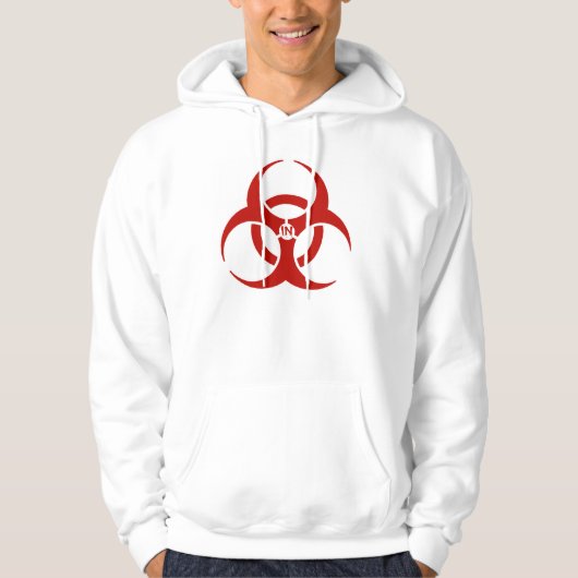 Middelen in roodbiohazard Style Basic Hooded Sweat Hoodie (Voorkant)