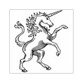middeleval unicorn - kunststempel rubberstempel (Afrduk)