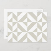 Middelgrijs geometrische decobeugel briefkaart (Voorkant / Achterkant)