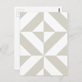 Middelgrijs geometrische decobeugel briefkaart (Voorkant / Achterkant)