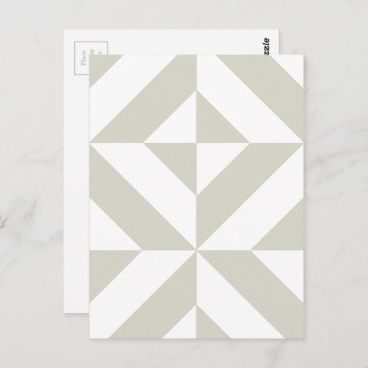 Middelgrijs geometrische decobeugel briefkaart (Voorkant / Achterkant)