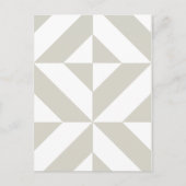 Middelgrijs geometrische decobeugel briefkaart (Voorkant)