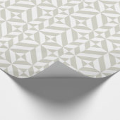 Middelgrijs geometrische decobeugel cadeaupapier (Hoek)