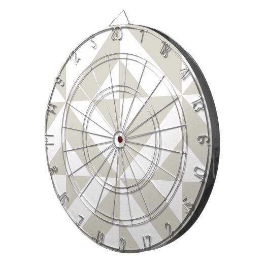 Middelgrijs geometrische decobeugel dartbord (Voorkant Rechts)
